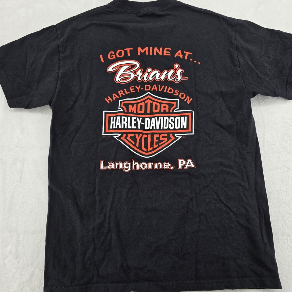 Harley-Davidson T-Shirt Mens L T-Shirt Black Brian's Langhorne PA Graphic Tee